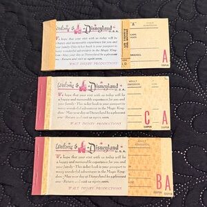 Vintage Disneyland ticket books
